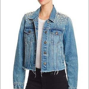 PISTOLA Sunset + Spring Jean jacket with pearls